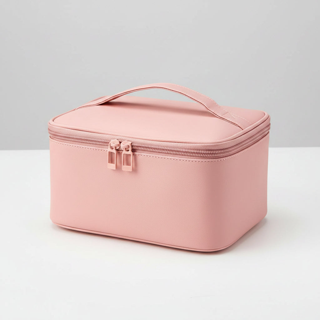 Essential Travel Makeup Bag | Spacious Organizer with Brush Storage | Perfect for Everyday Beauty